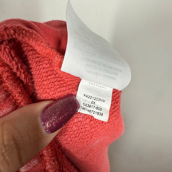 Jordan Flight Shorts Women's Size 2X Red Drawstring Fleece Washed Relaxed Fit - Picture 7 of 8